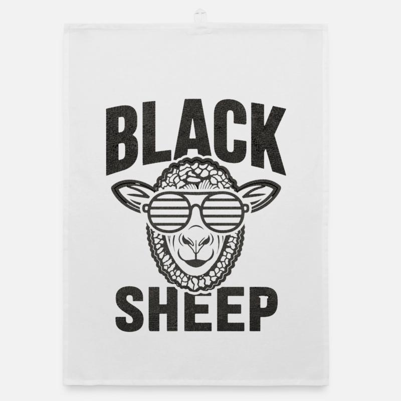 Black Sheep : Déclaration rétro cool Torchon bio