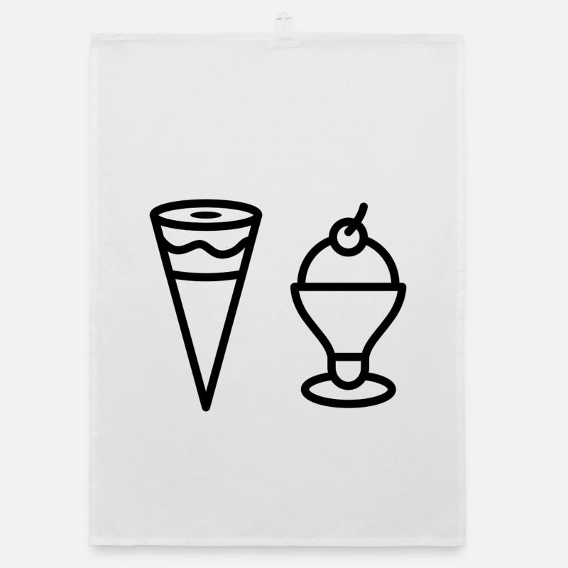 Ich liebe Eis Organic Geschirrtuch