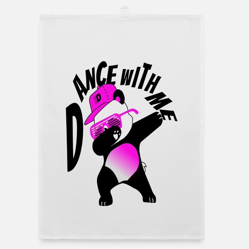 Panda dance Organic dish towel