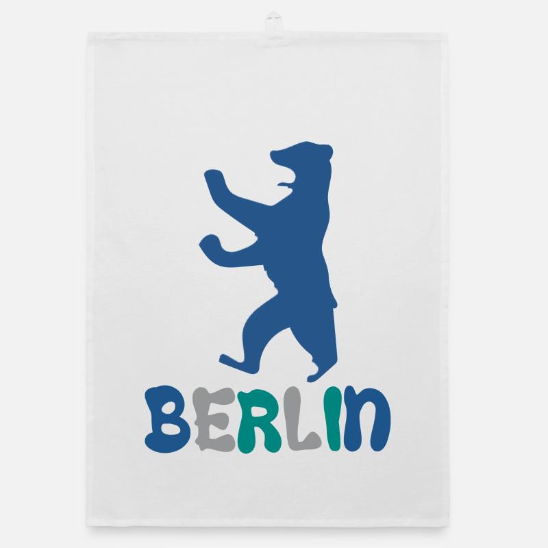 Berlin und Berliner Bär Organic Geschirrtuch