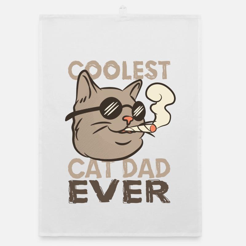 Cat Dad Organic dish towel