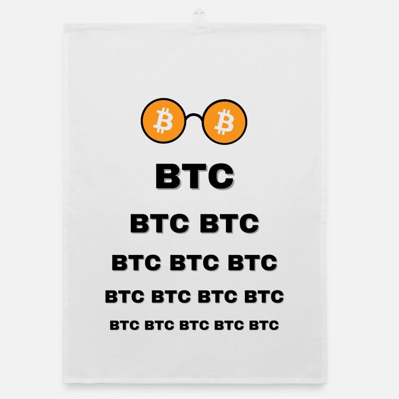 Bitcoin Lünette Organic Geschirrtuch