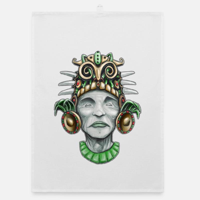 Dieu d’inspiration aztèque 2 Torchon bio