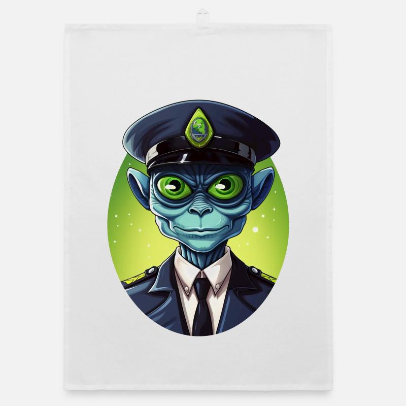 Alien Cop Organic dish towel