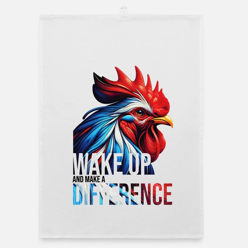 WACHEN SIE AUF UND MACHEN SIE EINEN UNTERSCHIED Organic Geschirrtuch