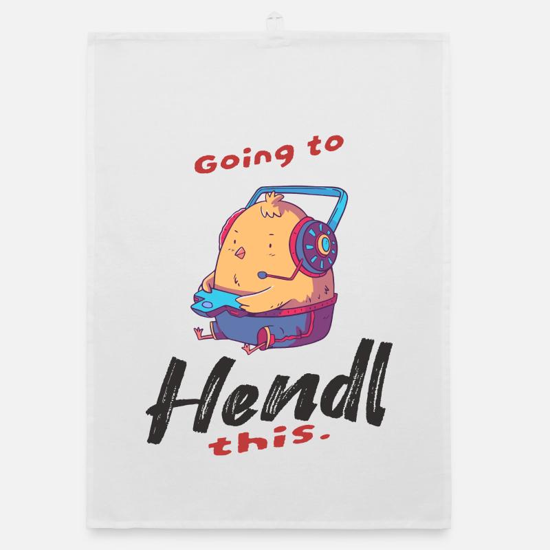 Poussin avec des accessoires de jeu Torchon bio