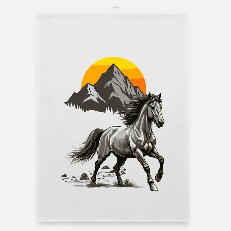 Galloping Summit Sunset Organic dish towel