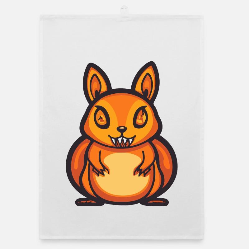 Squirrel Halloween Comic Funny Organic dish towel