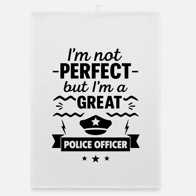 Nicht perfekt aber ein super Polizist Organic Geschirrtuch