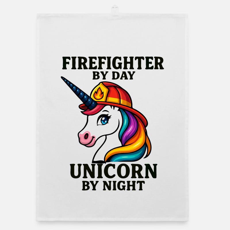 Licorne pompier de nuit Torchon bio