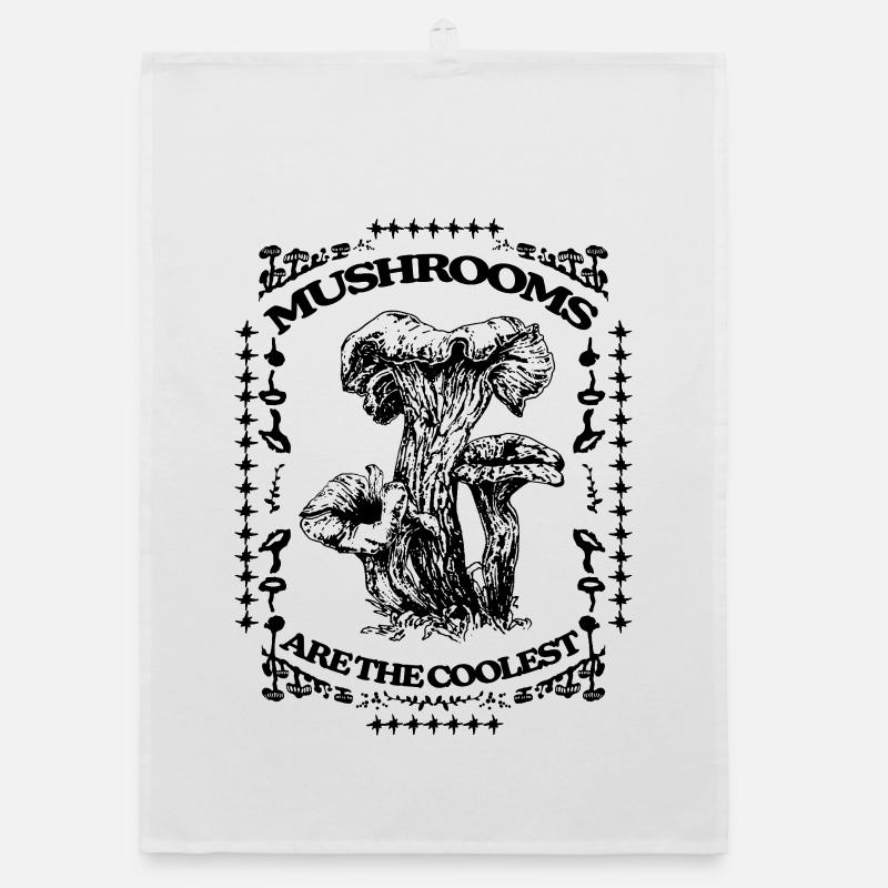 LES CHAMPIGNONS SONT LES PLUS COOL Torchon bio