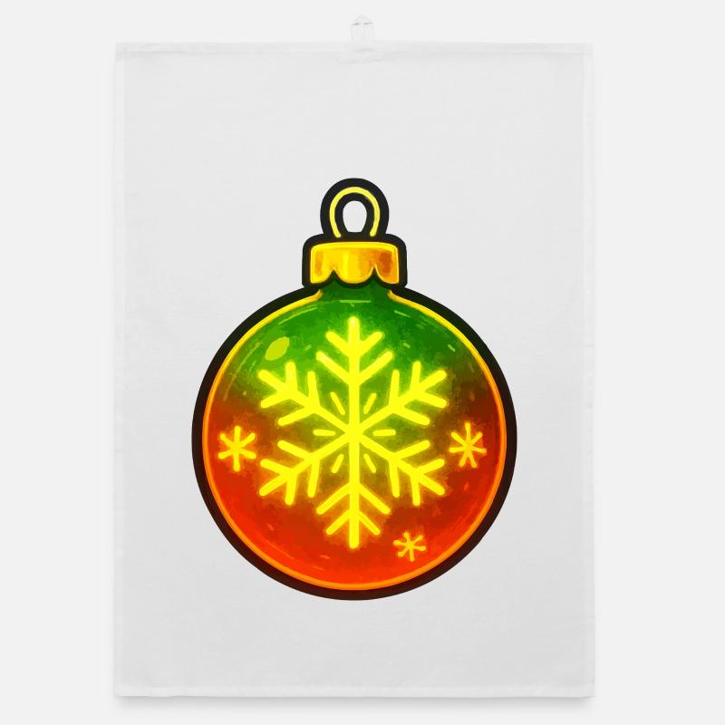 Weihnachtskugel Schneeflocke Ornament Organic Geschirrtuch