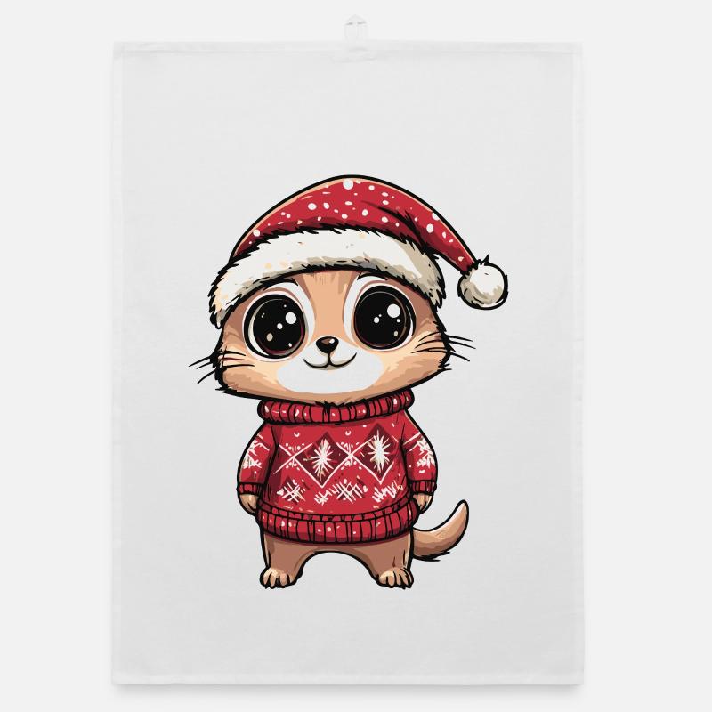 Noël de Noël suricate Torchon bio