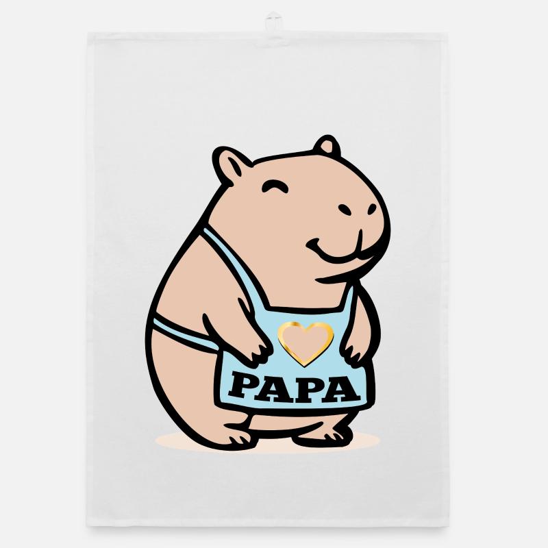 Capybara Papa Capybaras Torchon bio