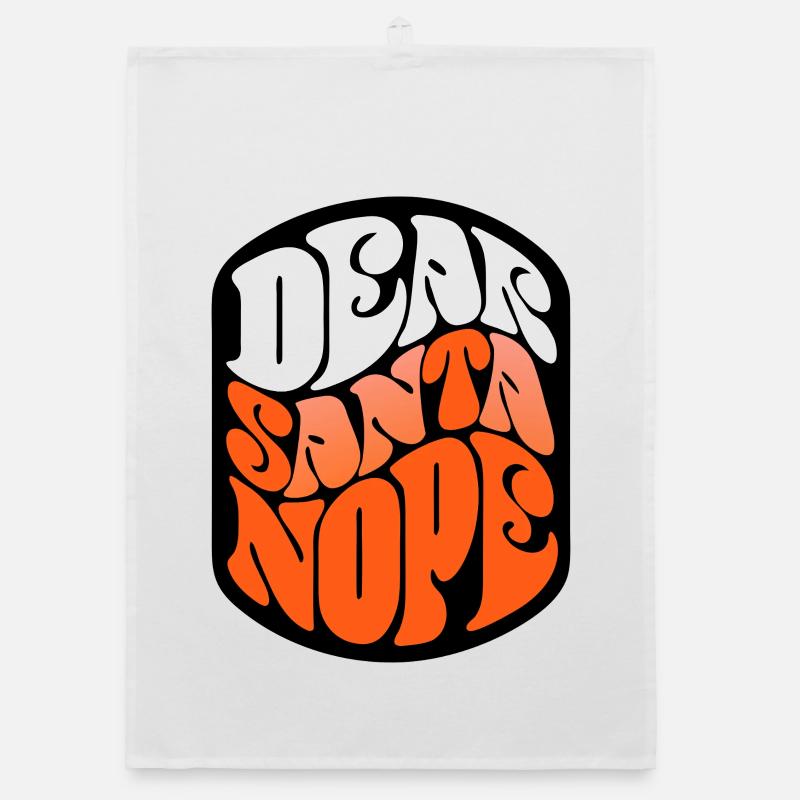 Santa Nope Psychedelic Glow Organic Geschirrtuch
