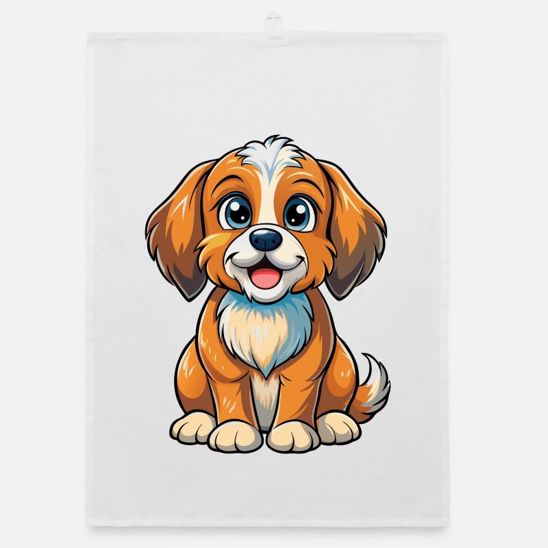 Chiot assis Torchon bio