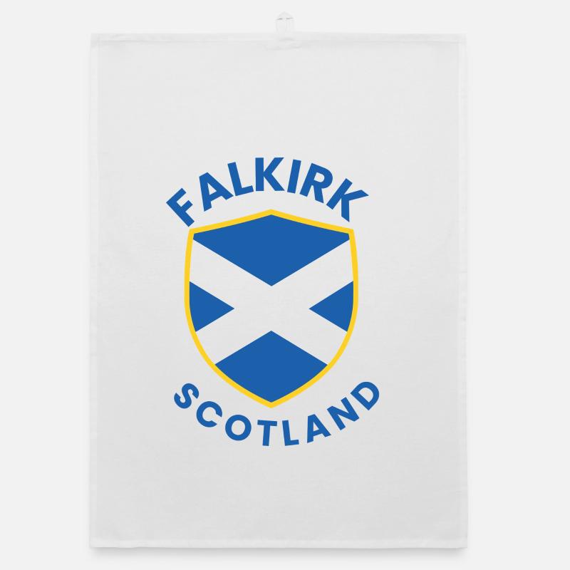 Falkirk Scottish Shield Design Organic dish towel