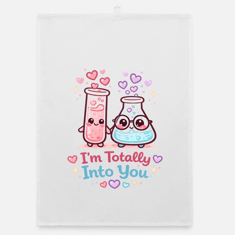 Ich stehe total auf euch Beaker Duo Organic Geschirrtuch