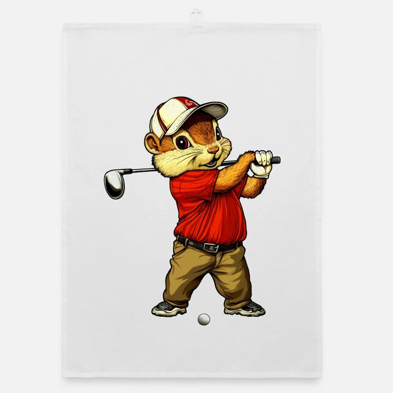 Chipmunk Golf Organic dish towel