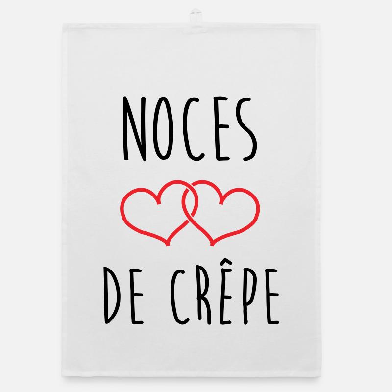 noces de crêpe 39 ans de mariage Torchon bio