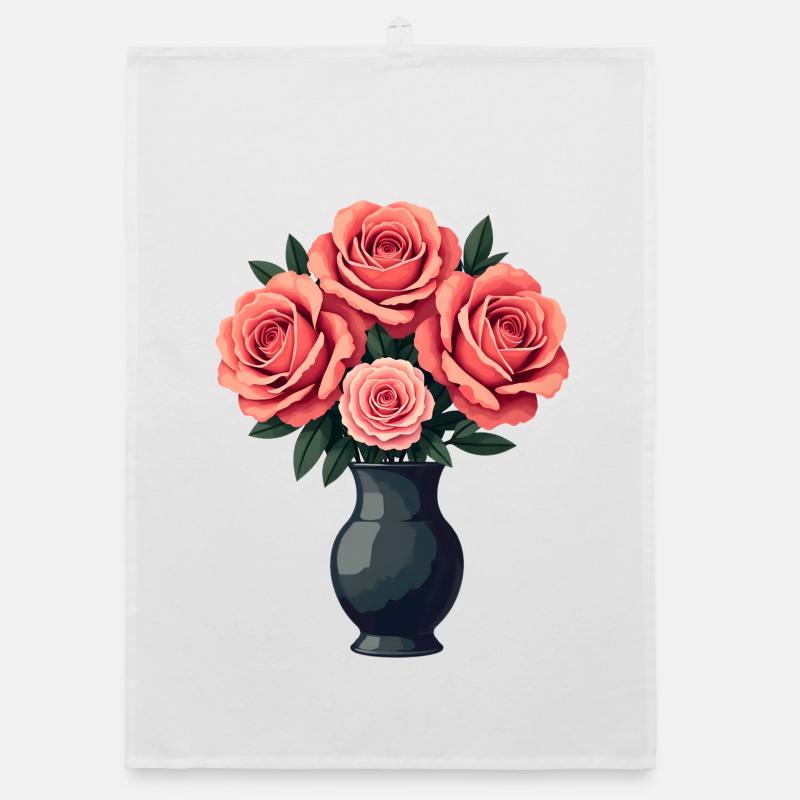 Rosa Rosen Organic Geschirrtuch