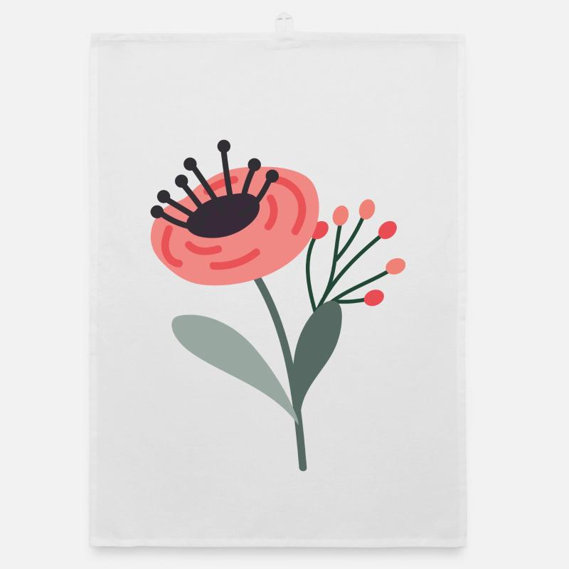 Flower Organic dish towel