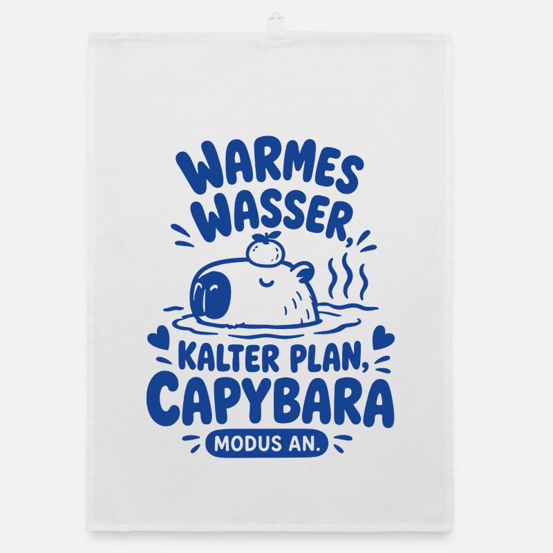 Warmes Wasser Capybara Modus Organic Geschirrtuch