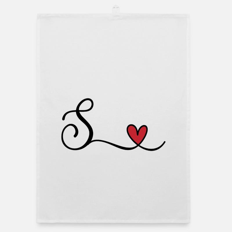 Letter S Organic dish towel