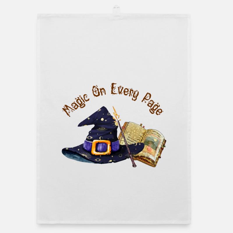 Magic Is On Every Page  Organic dish towel