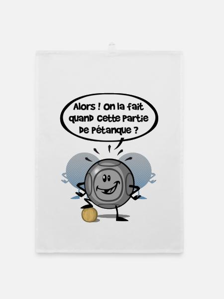 Bowls!! - Organic dish towel - white - Front