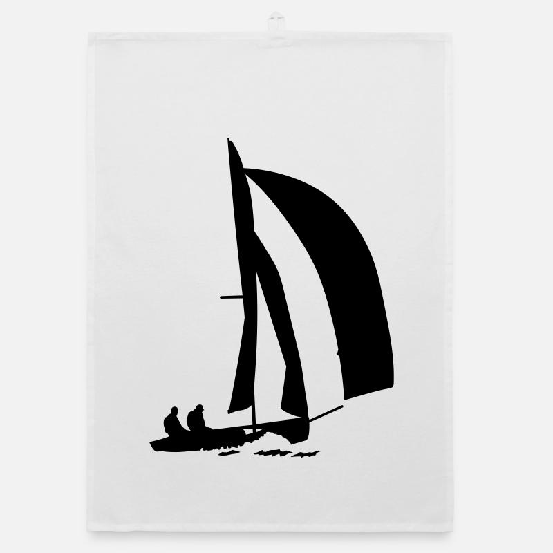 Segelboot Organic Geschirrtuch