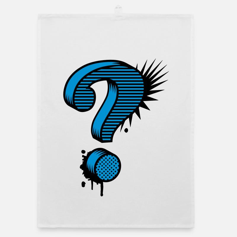 Un point d'interrogation graffiti Torchon bio