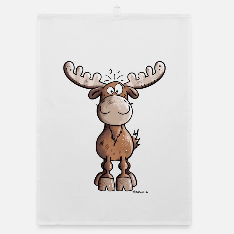Funny Elk Organic dish towel