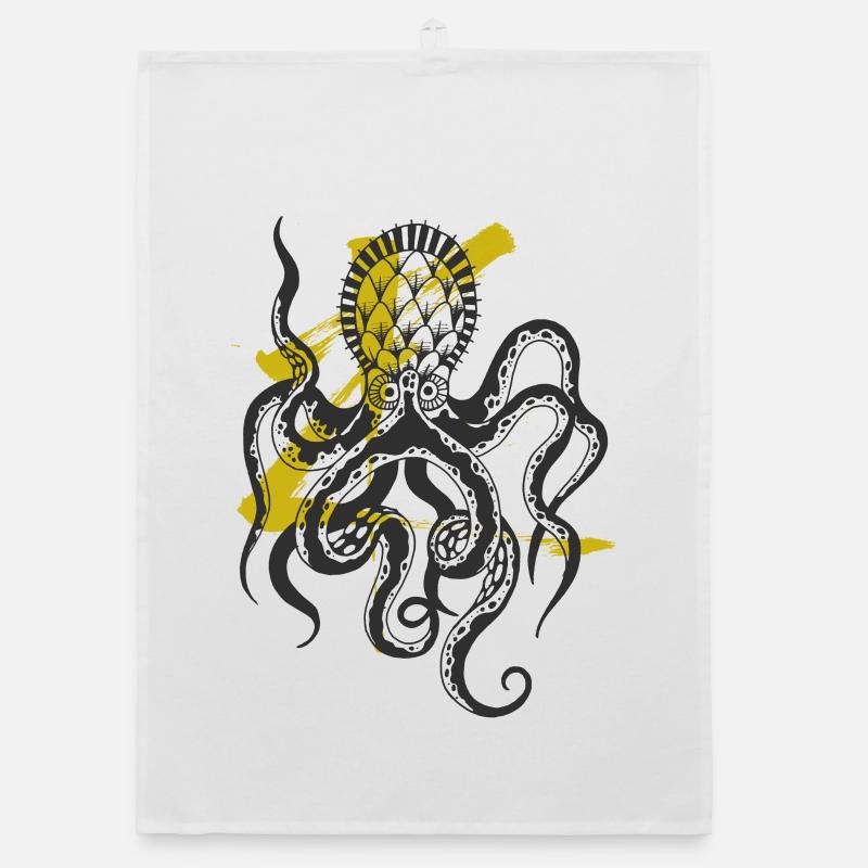 Octopus / Squid / Sea Monster / Octopus Organic dish towel