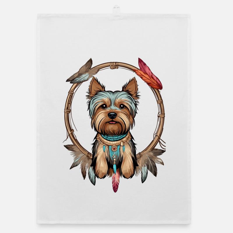 Yorkshire Terrier Attrape-rêves Torchon bio