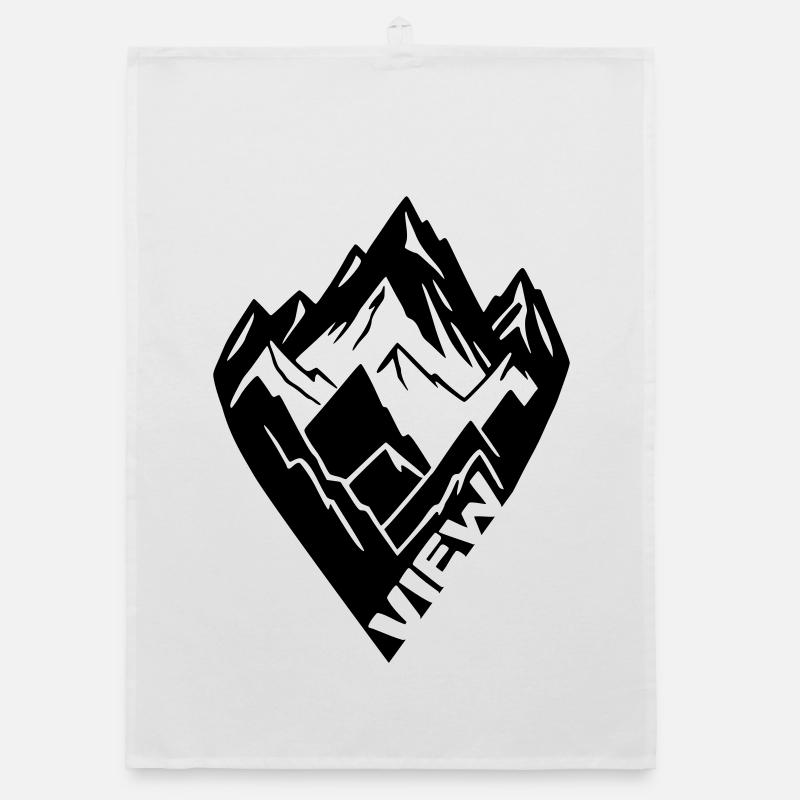 Mountain View [Schwarz] Organic Geschirrtuch