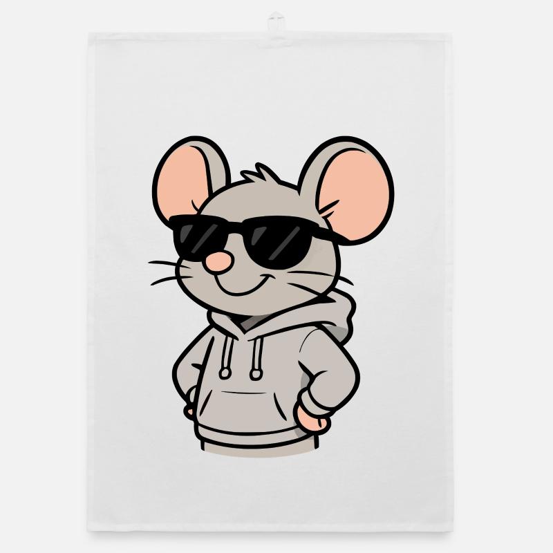 Mouse Sunglasses Cool Organic dish towel