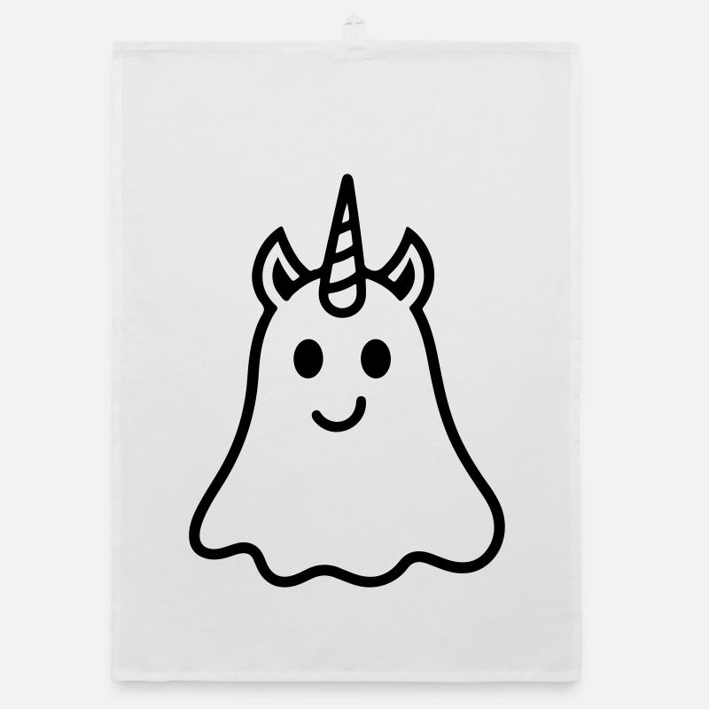 Unicorn Ghost Organic dish towel