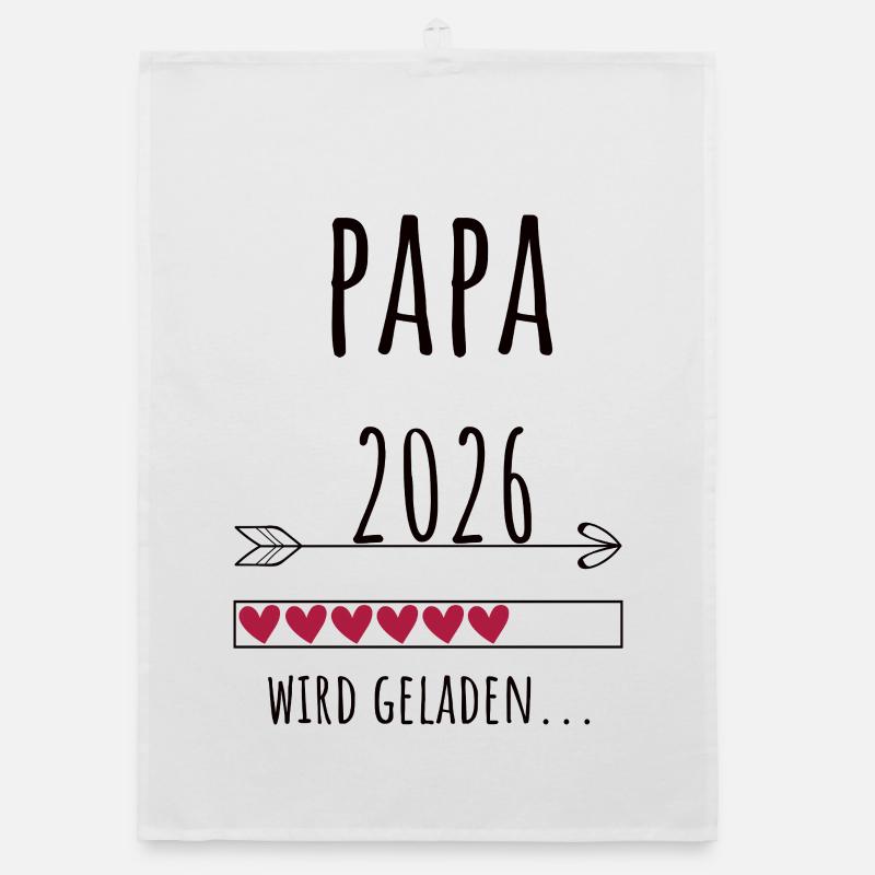 Werdender Papa 2026 Geschenk Schwangerschaft Organic Geschirrtuch