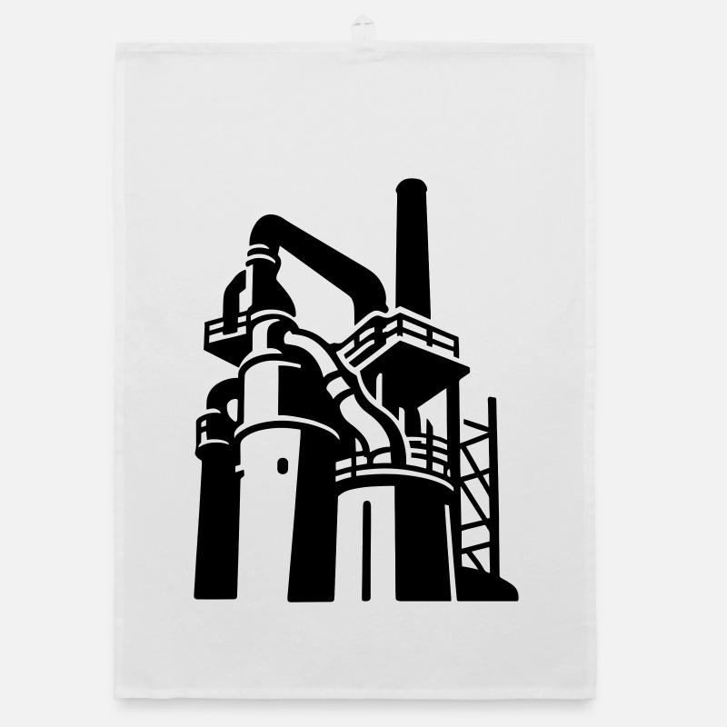 Fabrik Symbol Völklingen Organic Geschirrtuch