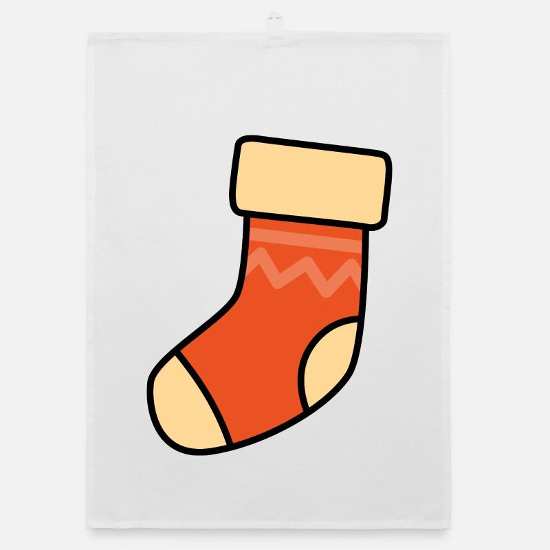 Chaussette orange adaptée à Noël Torchon bio