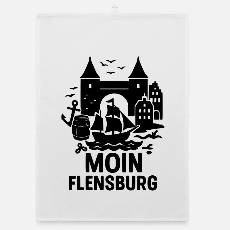 flensburg moin anker seefahrer Organic Geschirrtuch
