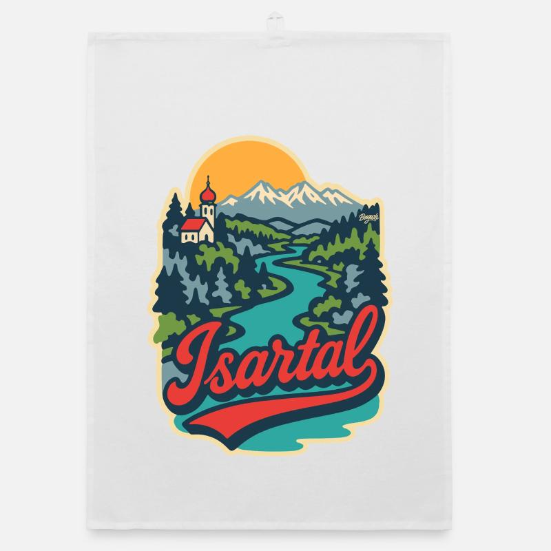 Isar Valley in Upper Bavaria Organic dish towel