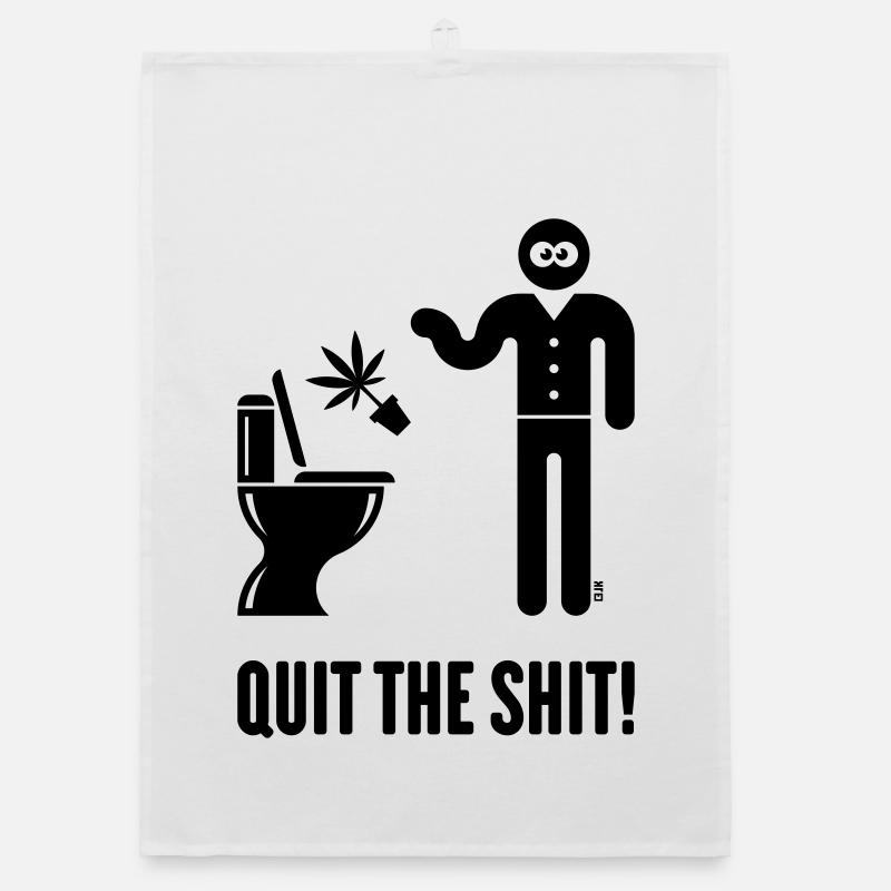 Quit The Shit! (Cannabis / Marijuana / Hemp / B) Organic dish towel