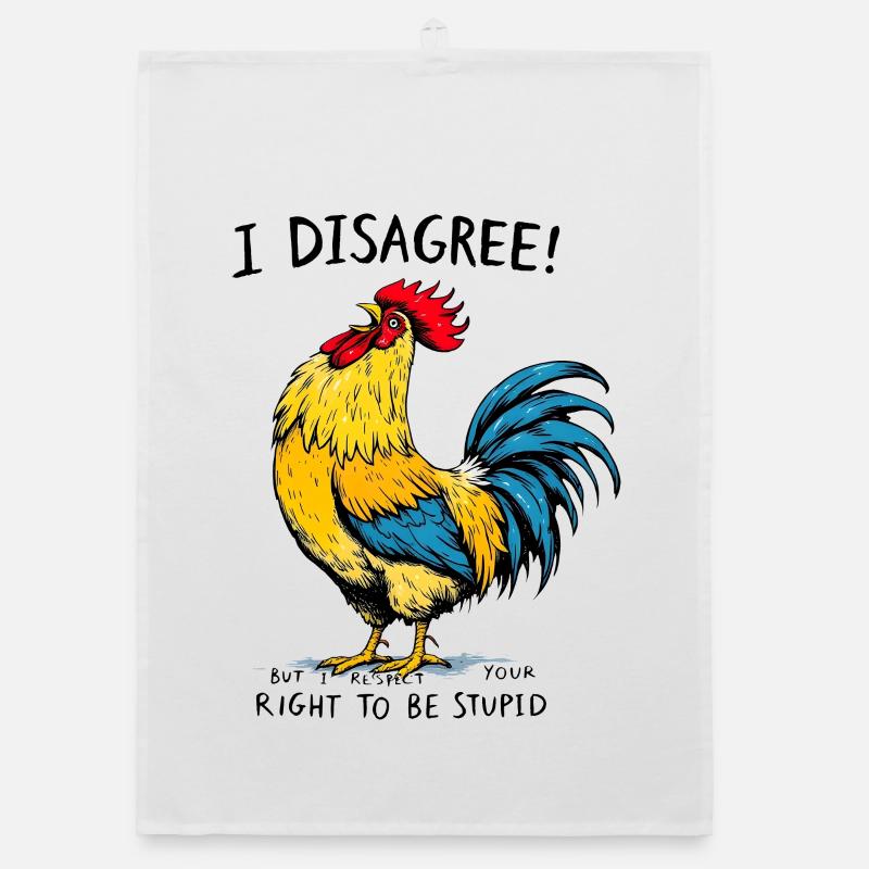 Lebendige Hahn Splash Art Organic Geschirrtuch