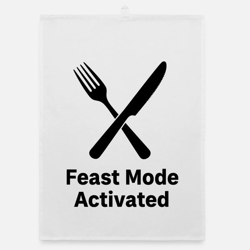 Feast Mode Activated - Organic Geschirrtuch - Weiß