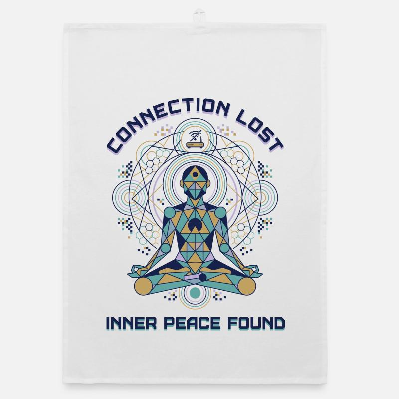Connexion perdue - Paix intérieure trouvée Torchon bio