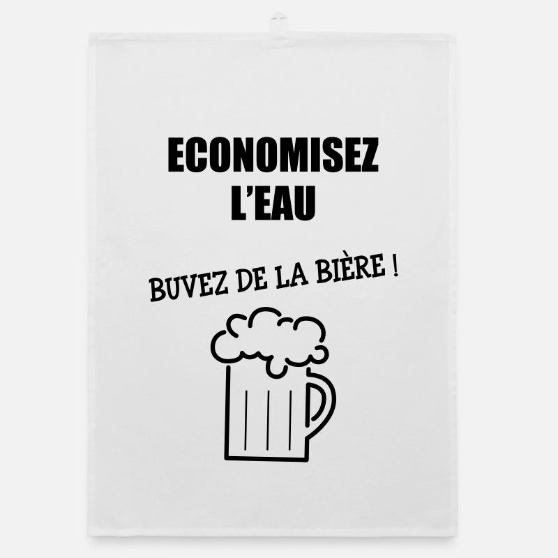 Save water, drink beer Organic dish towel