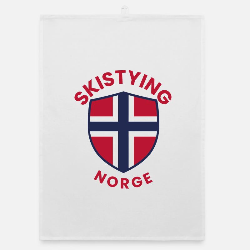 Norwegens Ski-Stil-Schild Organic Geschirrtuch