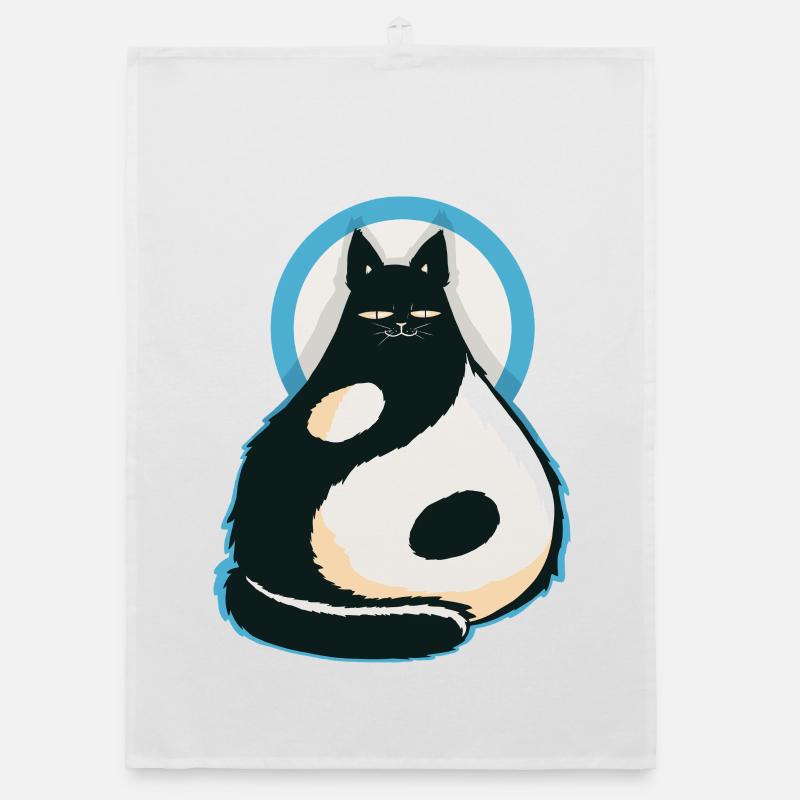 Chat-YinYang Organic Geschirrtuch